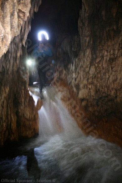 Using neoprene wetsuit in a cave - Romania