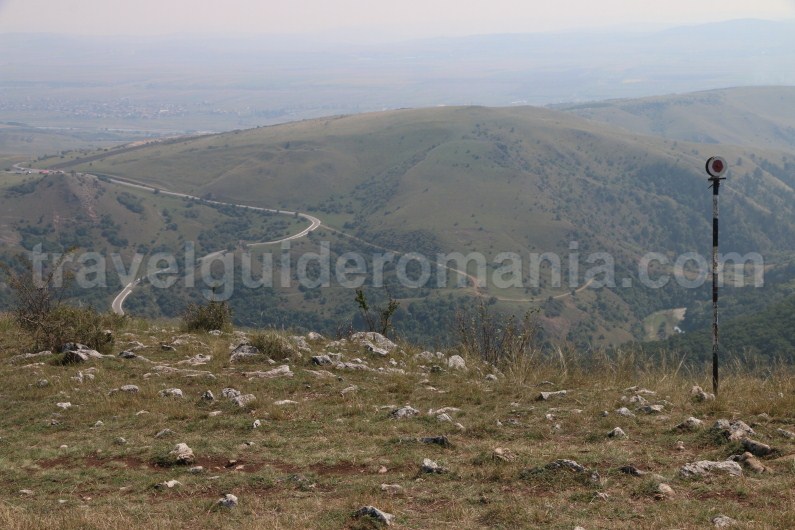 Tourist marker from via ferrata route in Turzii Gorge