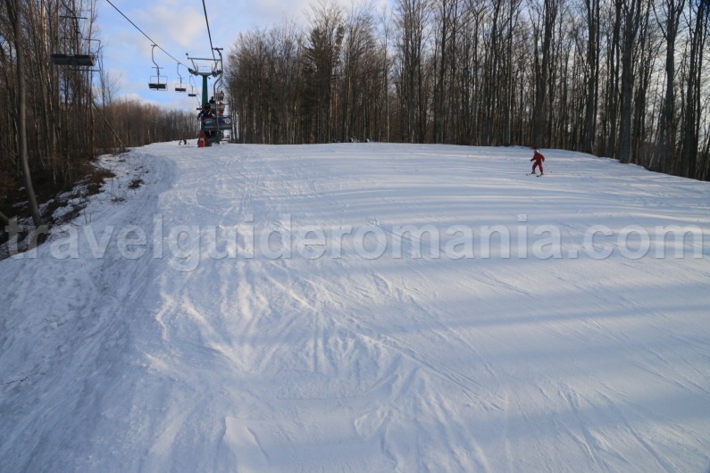 Valiug ski slope in Semenic mountains