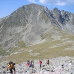 Peleaga peak seen from Papusa peak