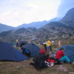 camping site at Bucura lake in Retezat mountains