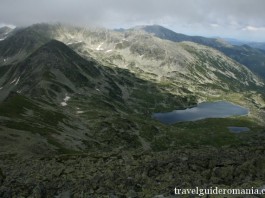 Trekking in Retezat Mountains Bucura lake seen from Bucura I peak