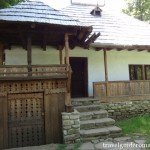 House from a scattered village at the foot of Bucegi mountains