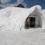 entrance at Ice Hotel at Balea Lac Fagaras mountains