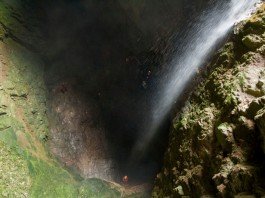 Campeneasca cave – Codru Moma Mountains 35m underground waterfall
