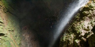 Campeneasca cave – Codru Moma Mountains 35m underground waterfall