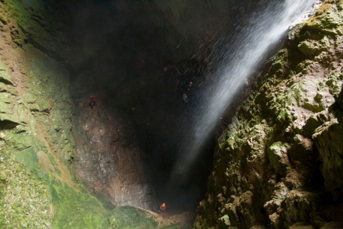35m underground waterfall