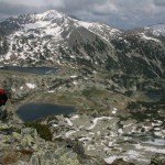 Bucura lake and Ana lake seen from Slaveiu ridge