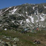 Camping site at Bucura lake