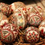 Painted eggs tradition in Bucovina, Romania