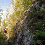 Begining of via ferrata route in Turzii Gorge – Romania