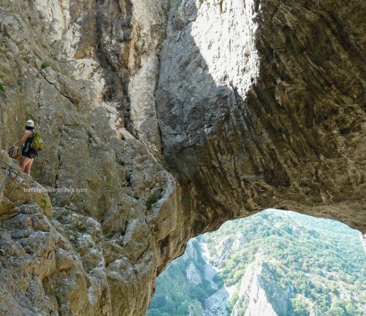 Via Ferrata route in Turda Gorge Via ferrata in Turda Gorge