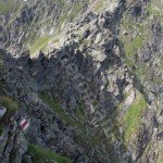 Custura Saratii Ridge – red stripe marker – Fagaras Mountains