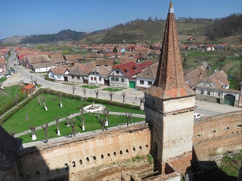 Saxon village with fortified church Mosna The Hills of Transylvania 