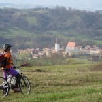 Saxon village with fortified church cloasterf biking route The Hills of Transylvania